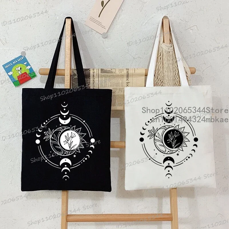 Shoulder Bag Structured - Vintage Moon and Sun Print Women