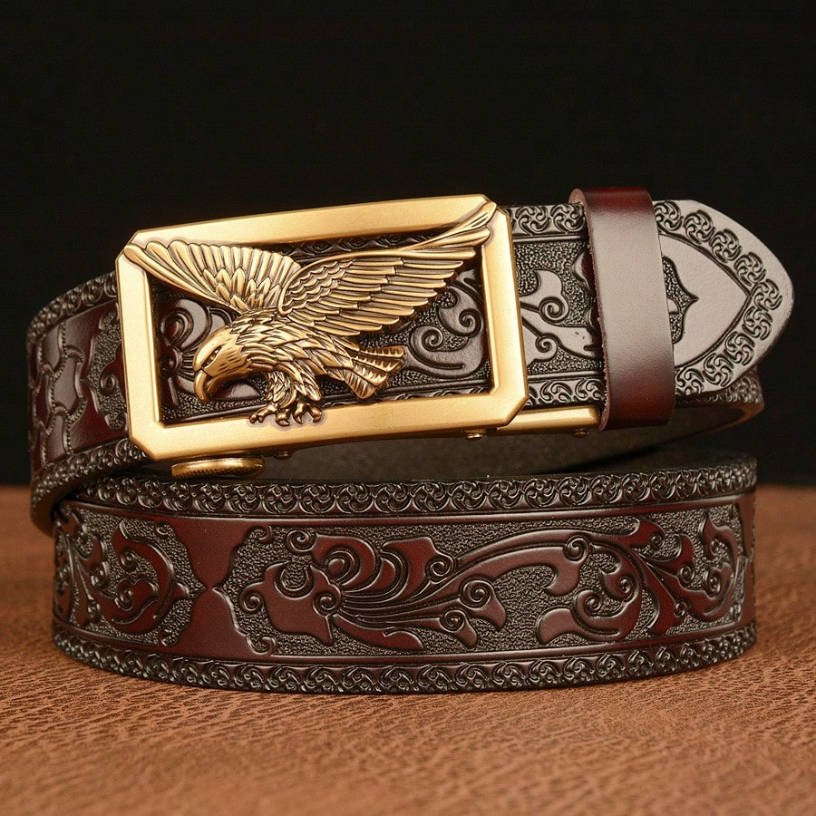 Women Formal Wear With Jeans - Western Cowboy Genuine Leather Belt -