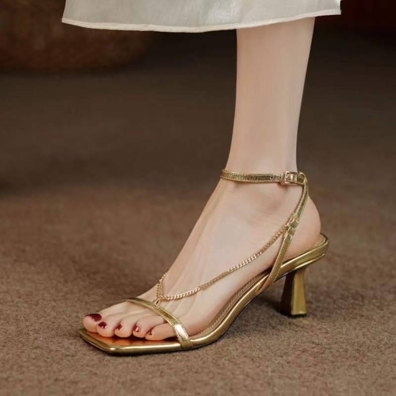 Women Chain Sandals High Heels - Women'S Formal Wear For Wedding reseña y precio