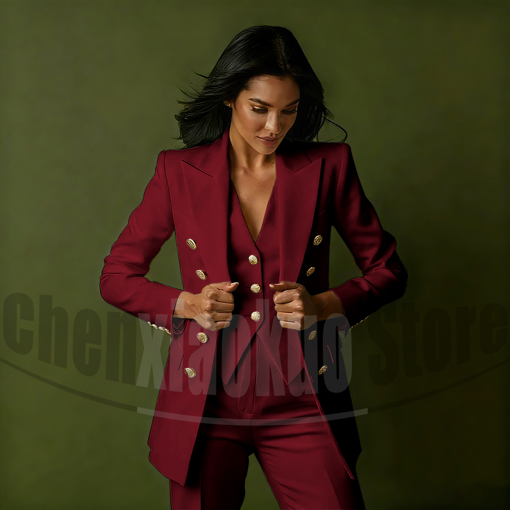 Women's Double Breasted Three  - Women Formal Wear Pants reseña y precio