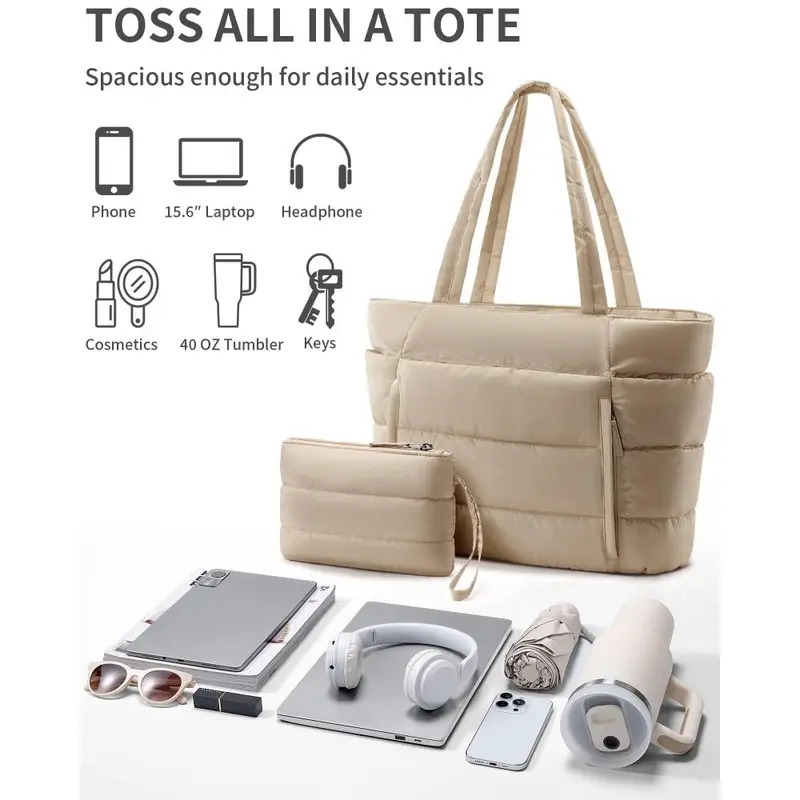 Large Capacity Padded Handbag  - Shoulder Bag Structured reseña y precio