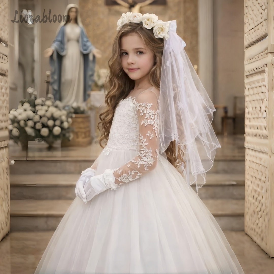 Girls' Lace Wedding Dress Cust - Formal Attire Woman reseña y precio