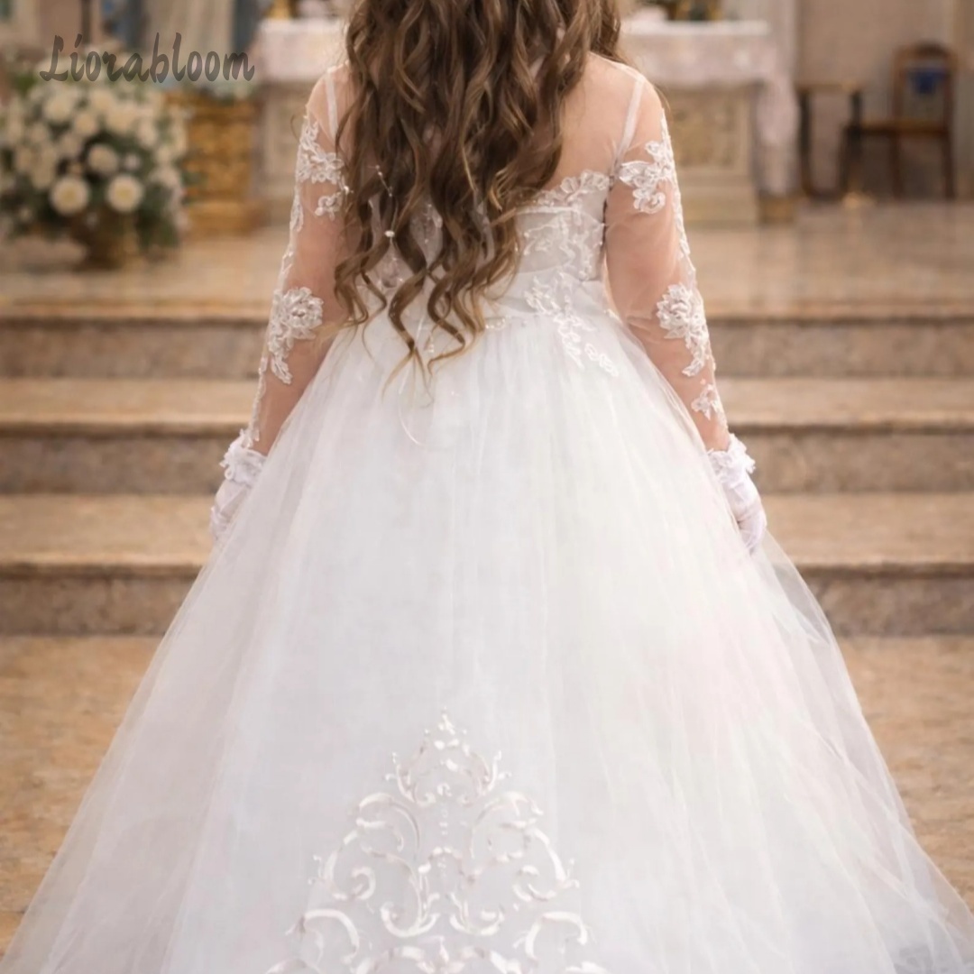 Girls' Lace Wedding Dress Cust - Formal Attire Woman reseña y precio