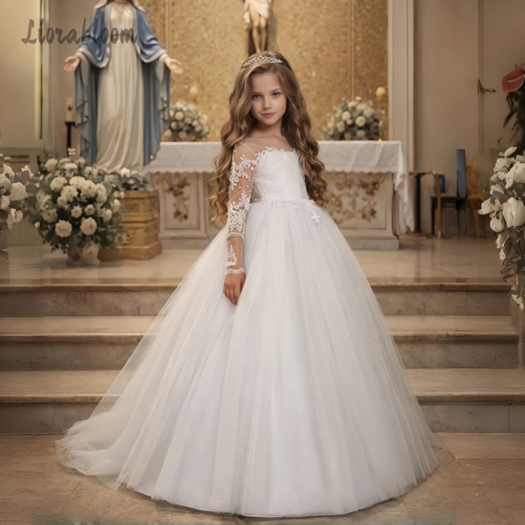 Girls' Lace Wedding Dress Cust - Formal Attire Woman reseña y precio