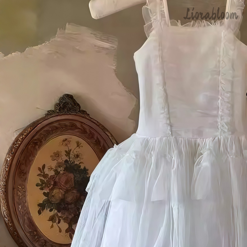 White Spaghetti Strap Tulle Fl - Formal Attire Woman reseña y precio
