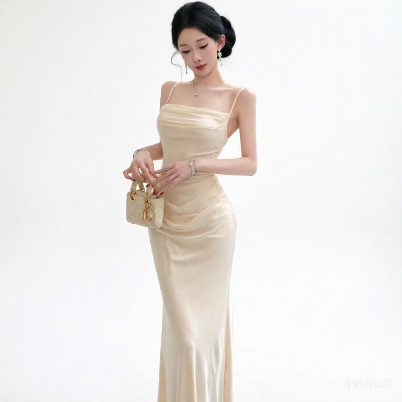 Chic Beige mesh Slip Dress Ele - Formal Wear For Women Xl reseña y precio