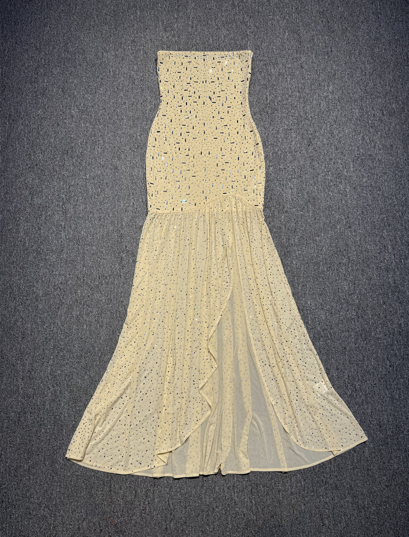 Yellow Crystal Women Prom Dres - Yellow Formal Wear Women reseña y precio