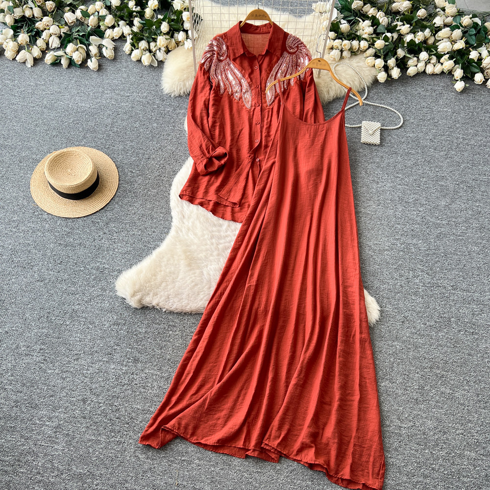 Women Two Piece Sets Dress Set - Shift Dress Sleeveless reseña y precio