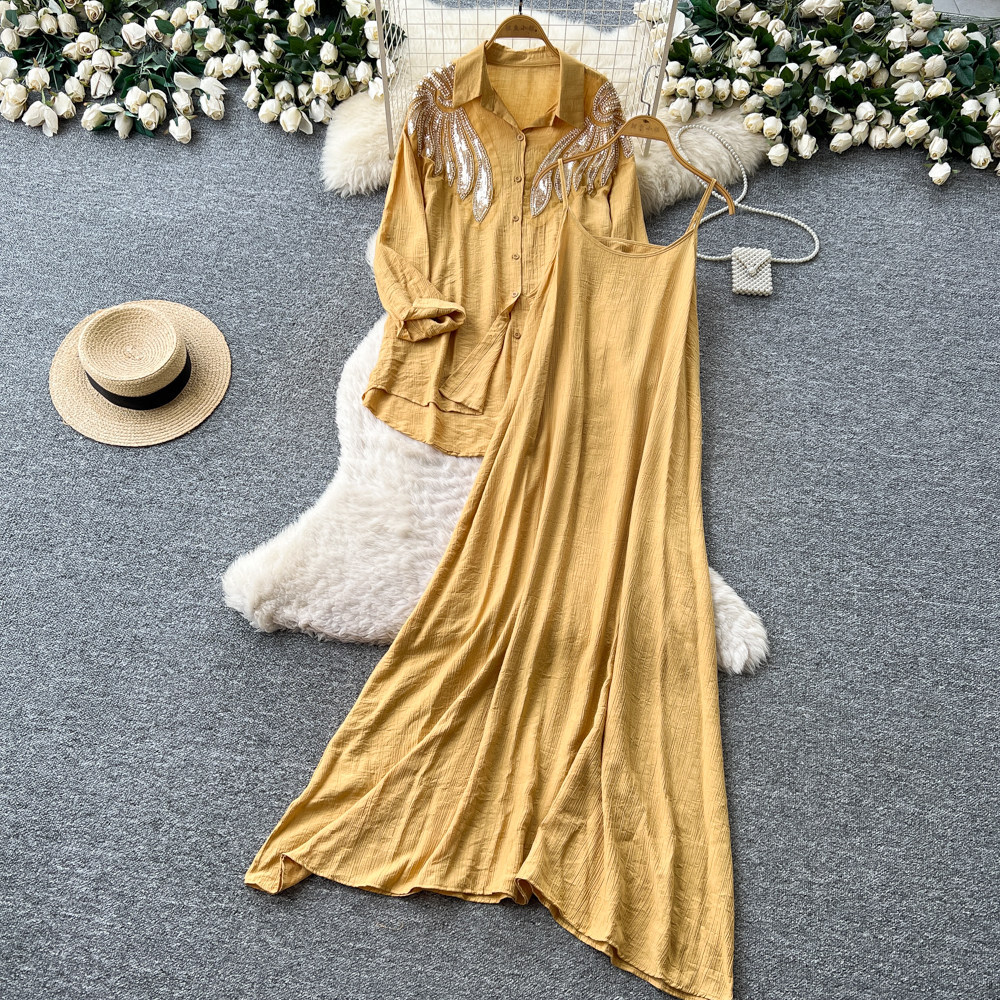 Women Two Piece Sets Dress Set - Shift Dress Sleeveless reseña y precio