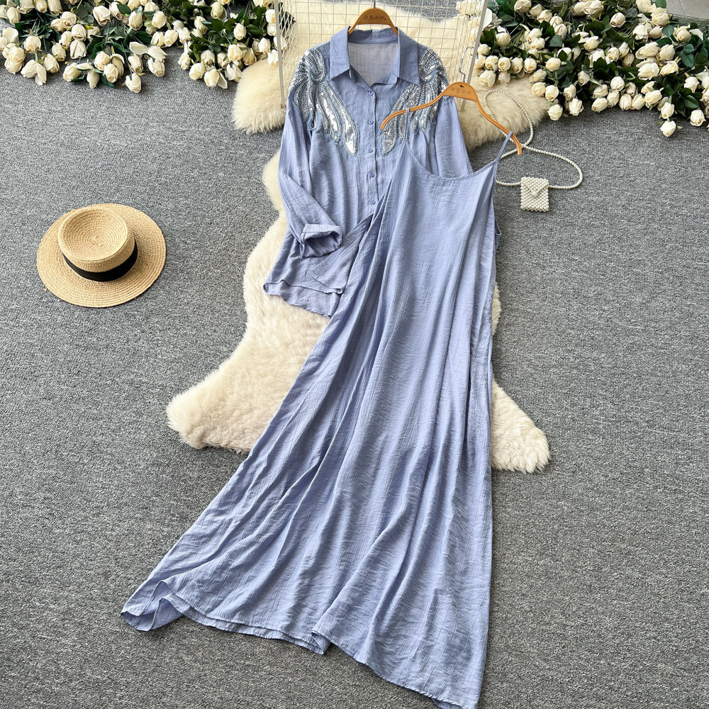 Women Two Piece Sets Dress Set - Shift Dress Sleeveless reseña y precio