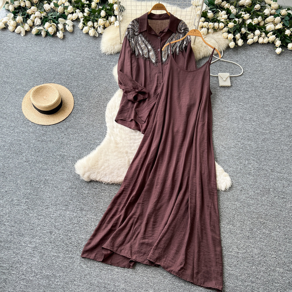 Women Two Piece Sets Dress Set - Shift Dress Sleeveless reseña y precio