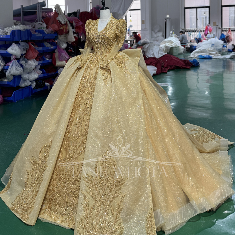 Elegant V-Neck Evening Dress 2 - Yellow Formal Wear Women reseña y precio