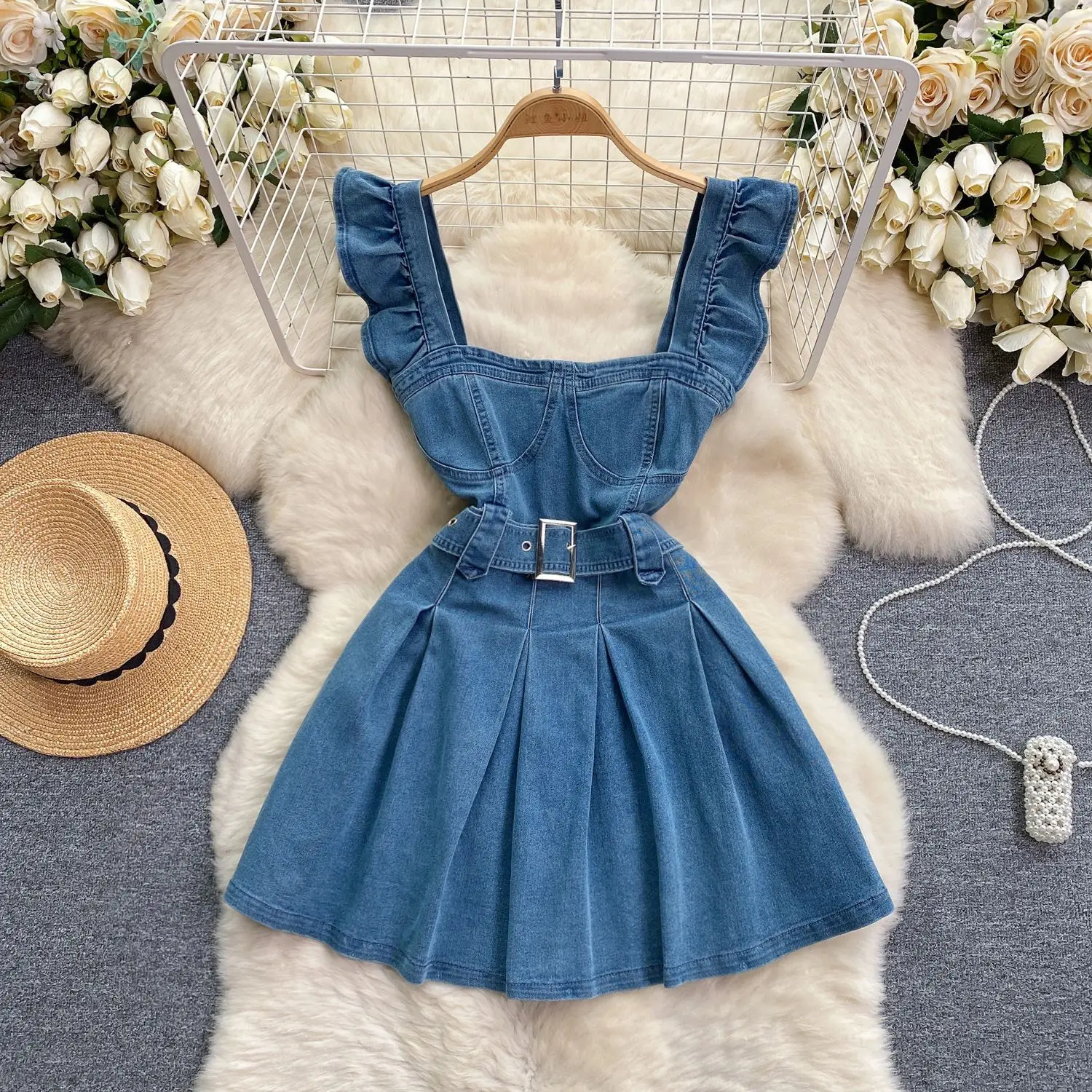 Korean Version of The College  - Shift Dress Sleeveless reseña y precio