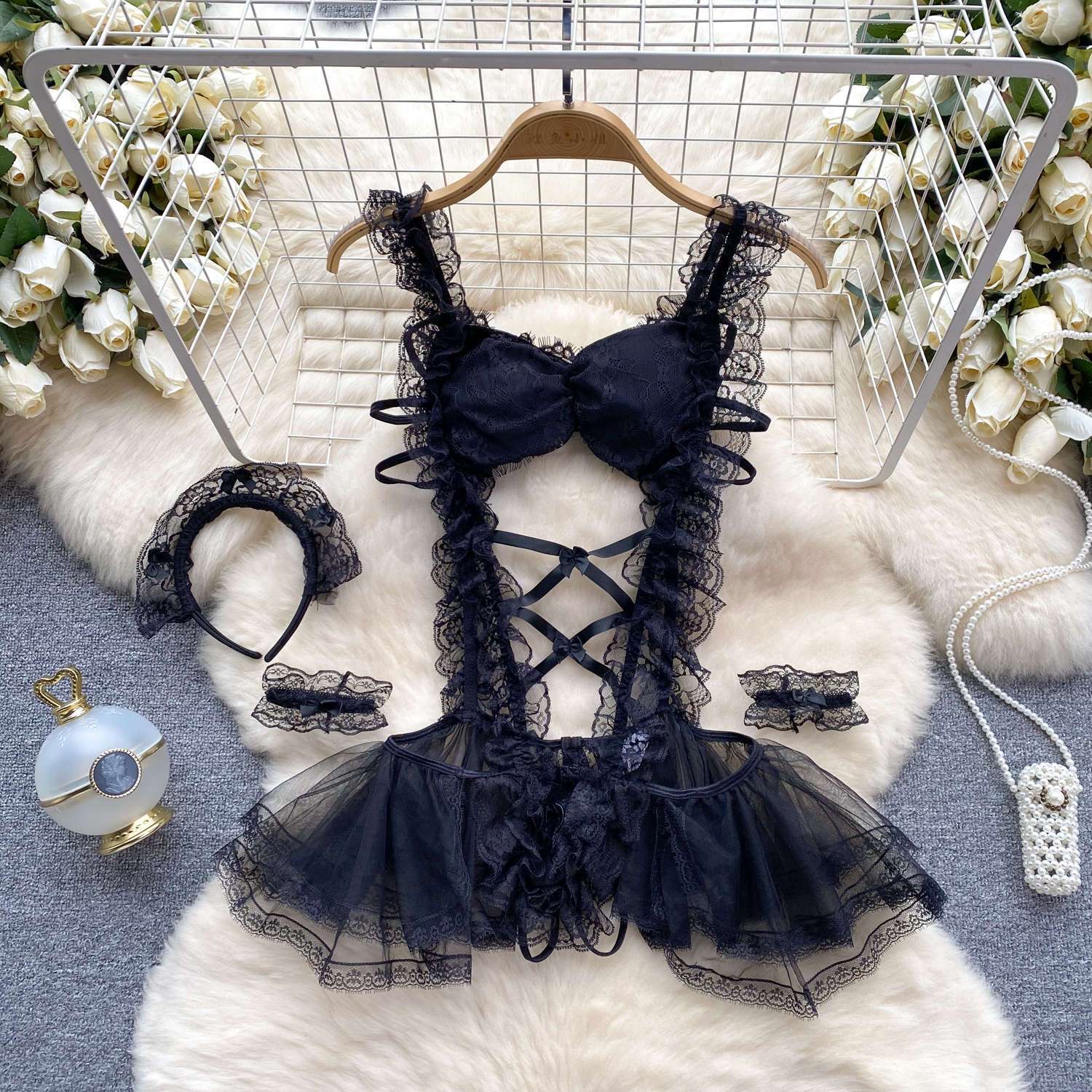 New Sexy Howllow Out Lace Jump - Shift Dress Sleeveless reseña y precio