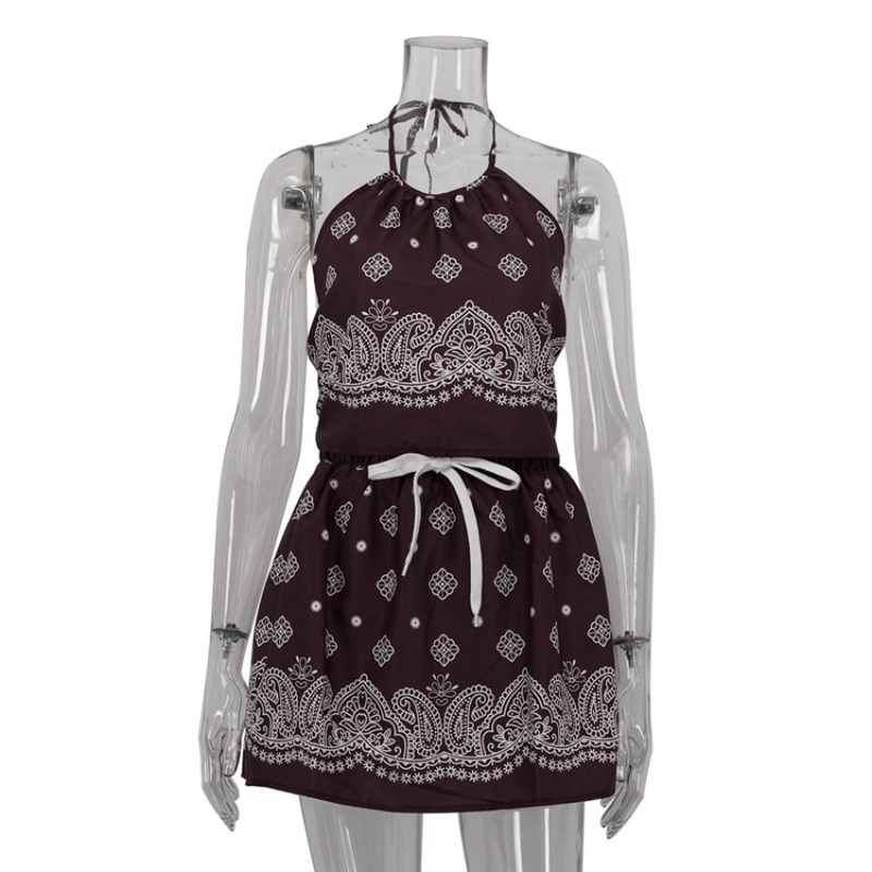 BWQ Vintage Print Dress Sets W - Shift Dress Sleeveless reseña y precio