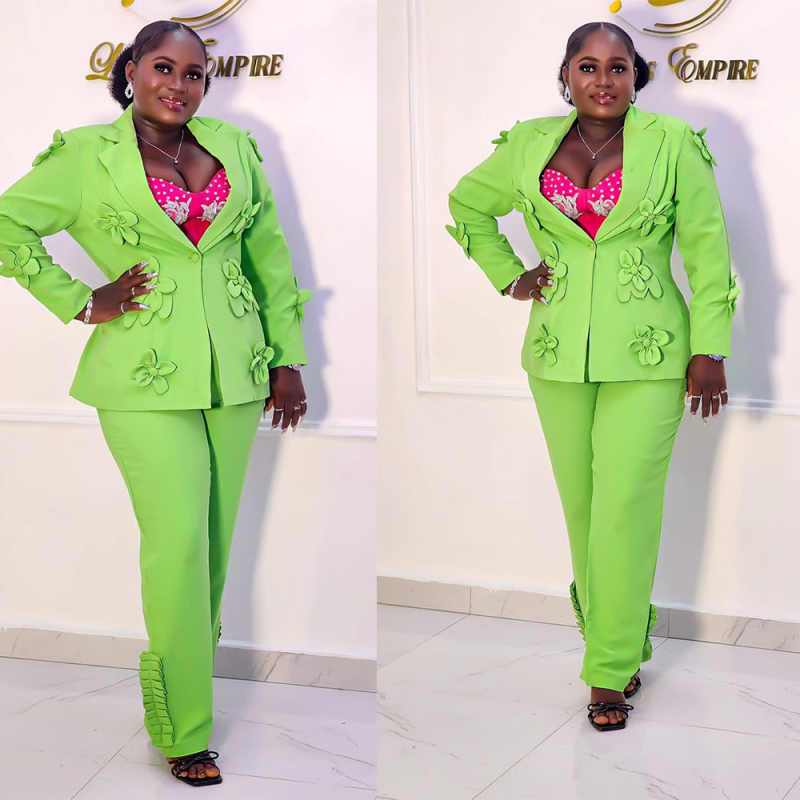 Plus Size Green Women Blazer S - Women Formal Wear For Plus Size reseña y precio