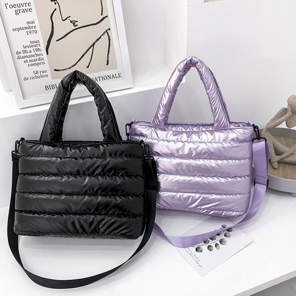 Women Puffer Tote Bag Quilted  - Shoulder Bag Structured reseña y precio