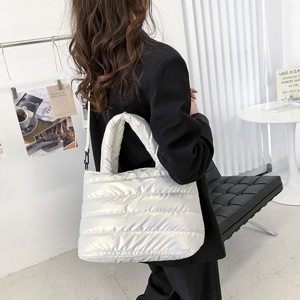 Women Puffer Tote Bag Quilted  - Shoulder Bag Structured reseña y precio