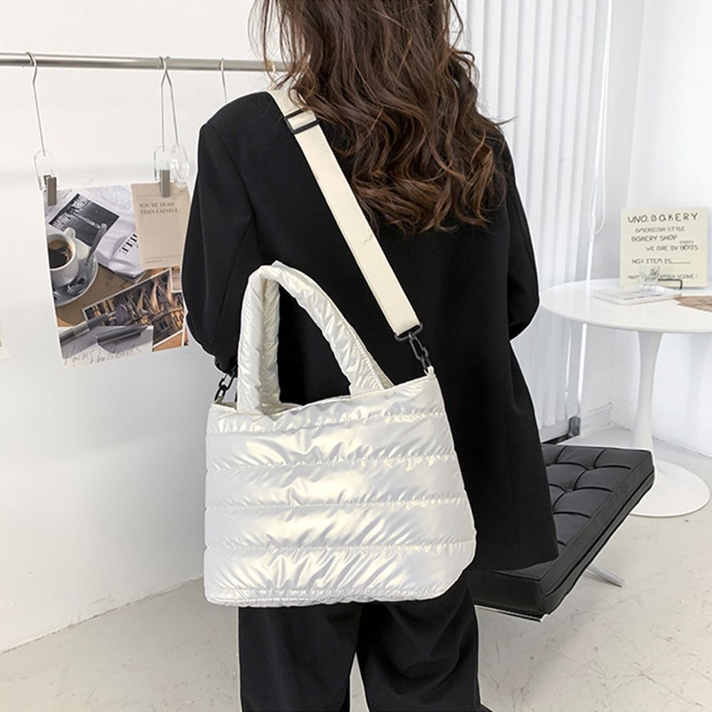 Women Puffer Tote Bag Quilted  - Shoulder Bag Structured reseña y precio