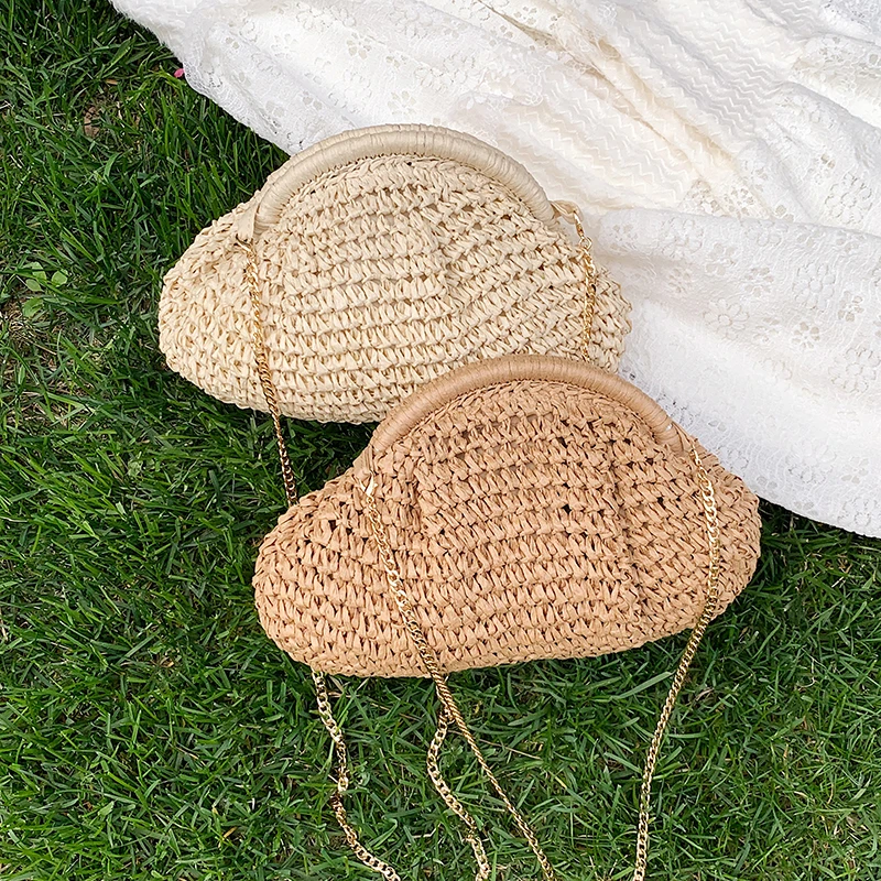 Summer New Straw Weaving Cross - Shoulder Bag Structured reseña y precio