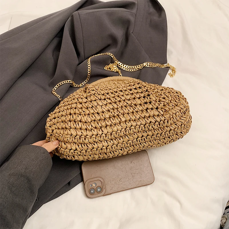 Summer New Straw Weaving Cross - Shoulder Bag Structured reseña y precio