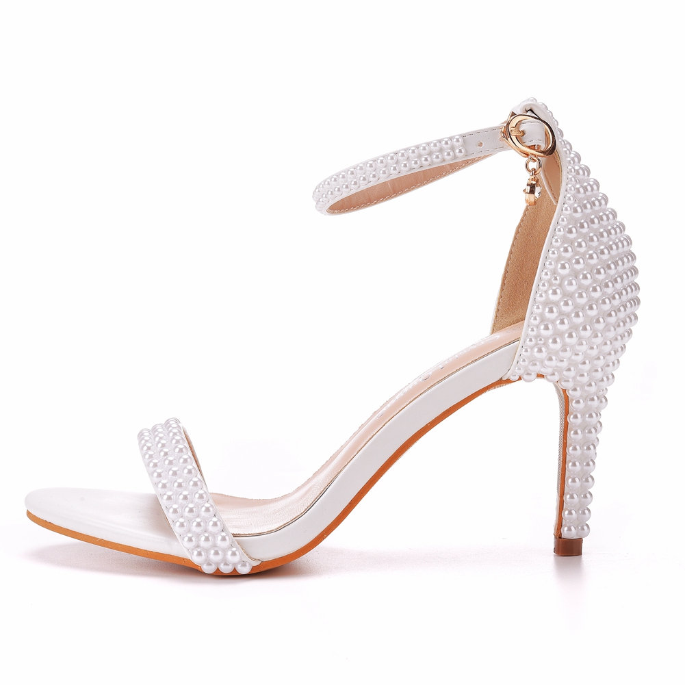 Pearls Stiletto Heels Sandals  - Women'S Formal Wear For Wedding reseña y precio