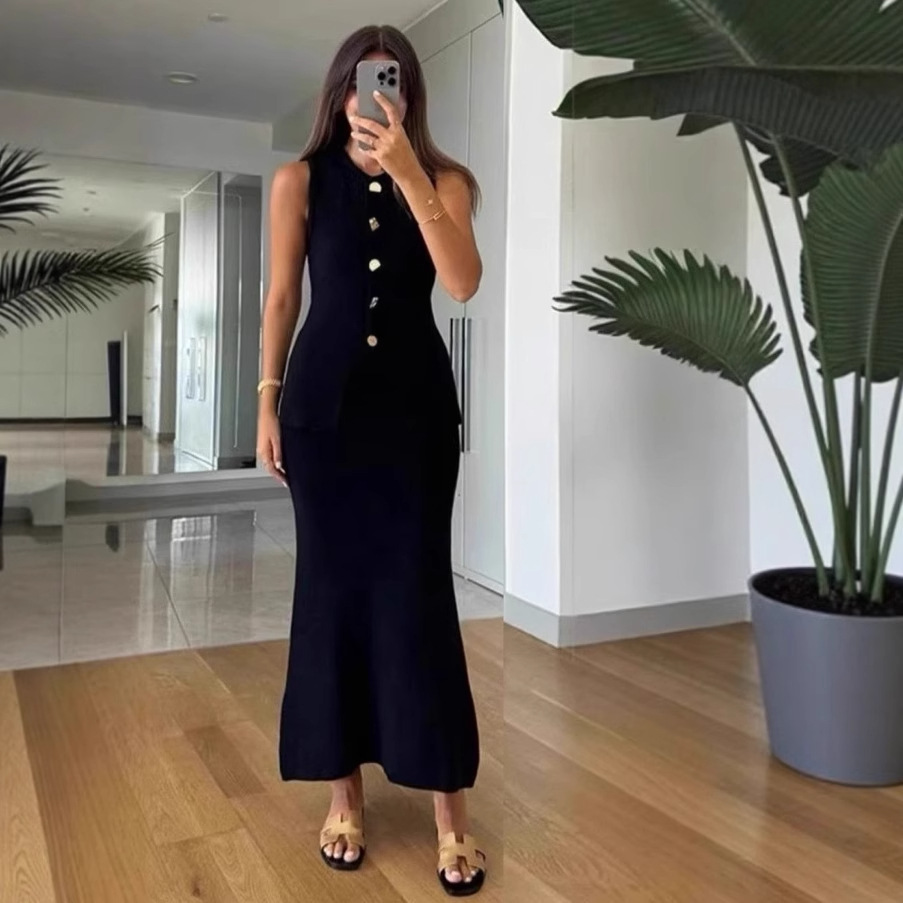 Round-neck Single-breasted Sle - Women Formal Wear Set reseña y precio