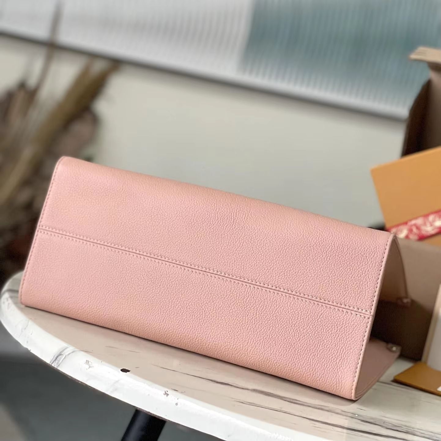 Blush pink granular leather st - Shoulder Bag Structured reseña y precio