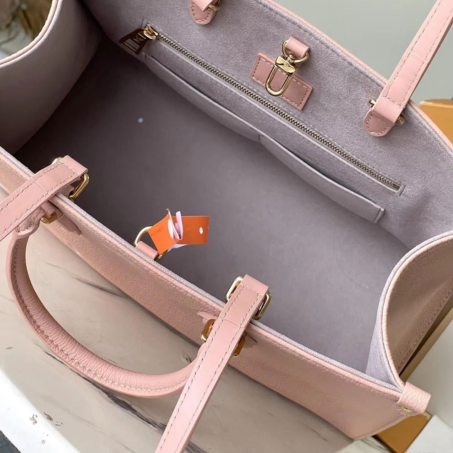Blush pink granular leather st - Shoulder Bag Structured reseña y precio