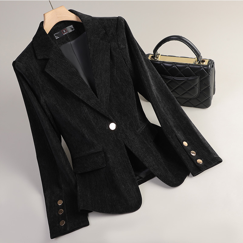 Yellow Gold Velvet Blazer Wome - Yellow Formal Wear Women reseña y precio