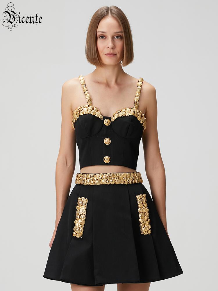 VC Black Two Piece Set Dress w - Women Formal Wear Set reseña y precio