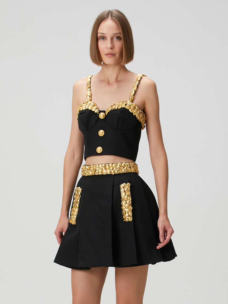VC Black Two Piece Set Dress w - Women Formal Wear Set reseña y precio
