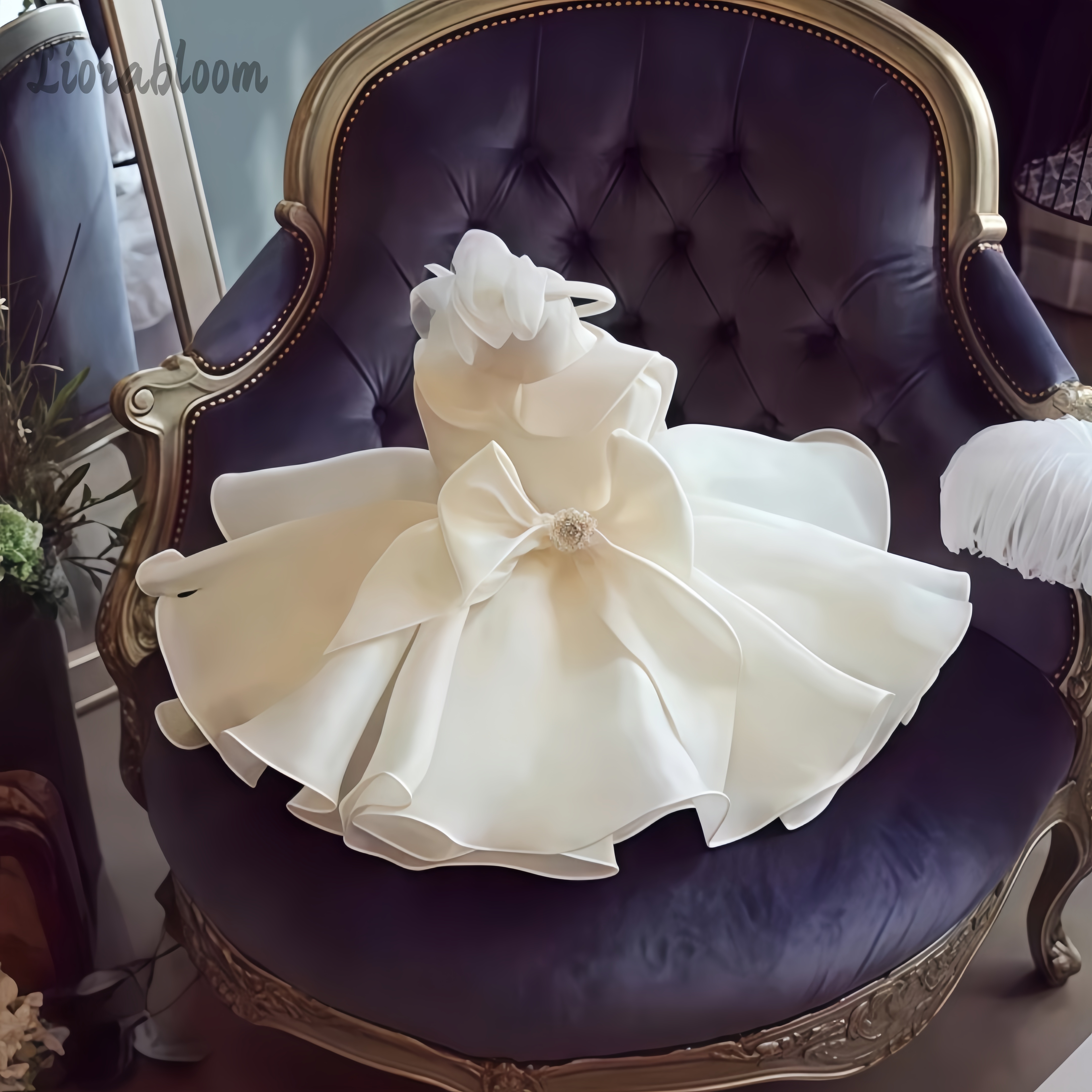 White Pearl Embellished Dress  - Formal Attire Woman reseña y precio