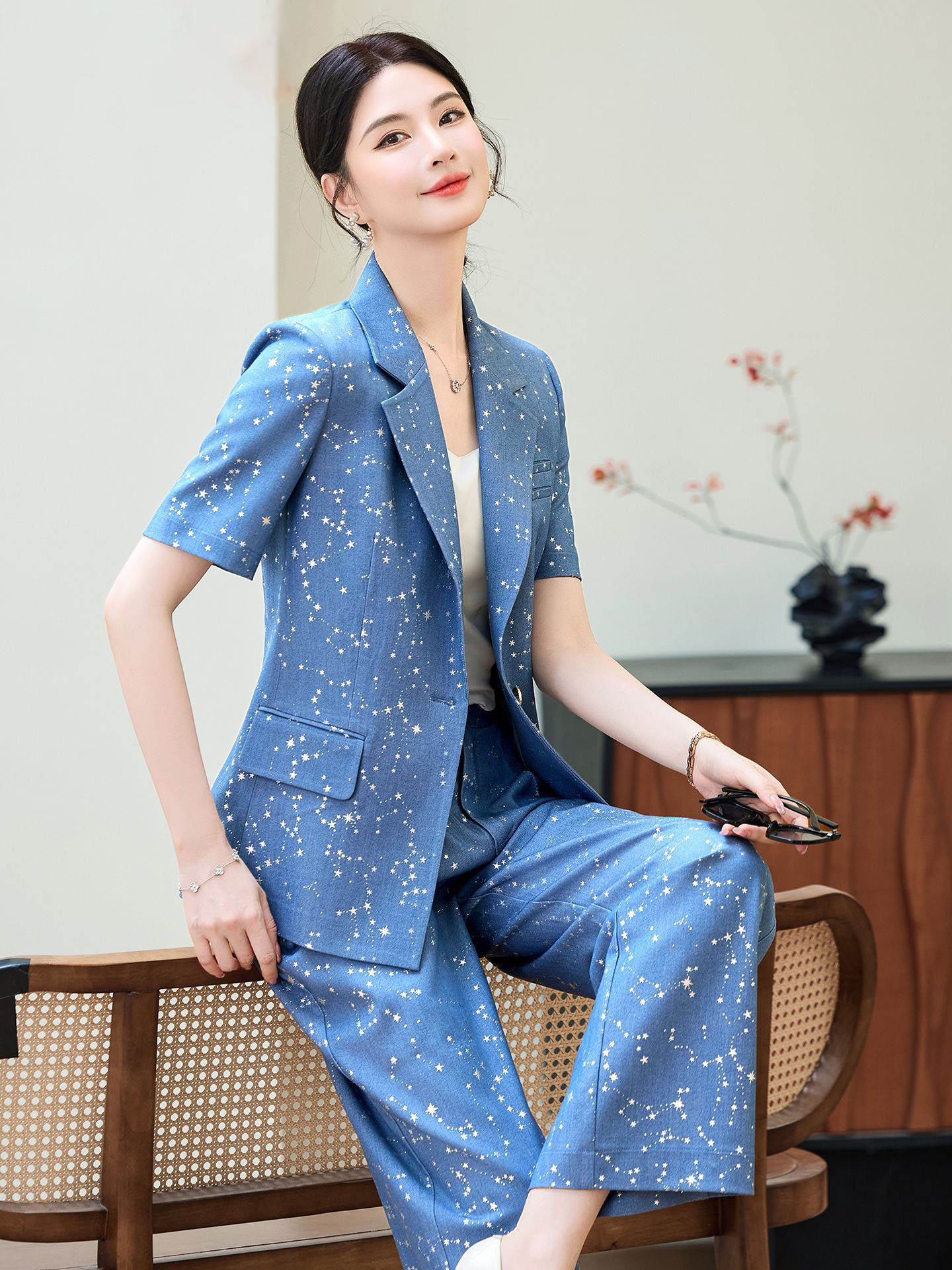 Fashion Blue Yellow Short Slee - Yellow Formal Wear Women reseña y precio