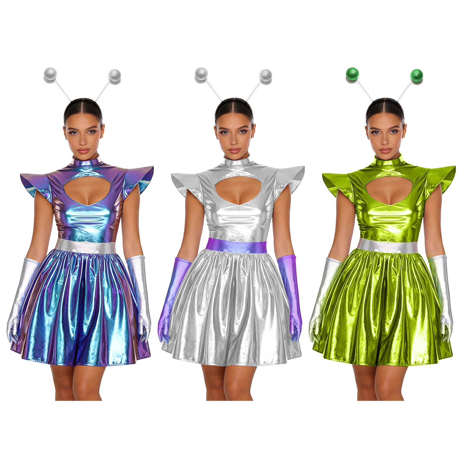 Women Shiny Alien Outerspace C - Shift Dress Sleeveless reseña y precio
