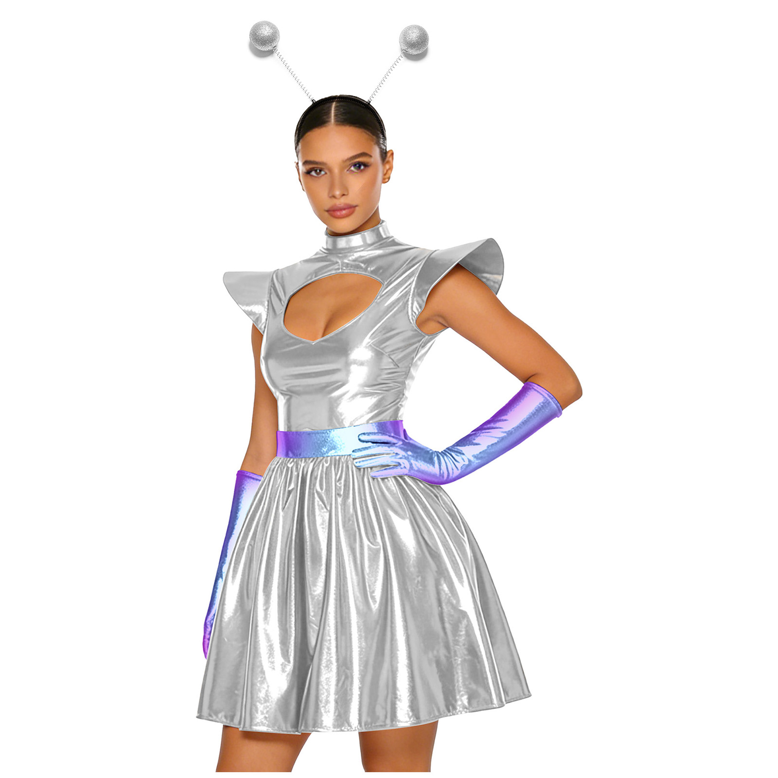 Women Shiny Alien Outerspace C - Shift Dress Sleeveless reseña y precio