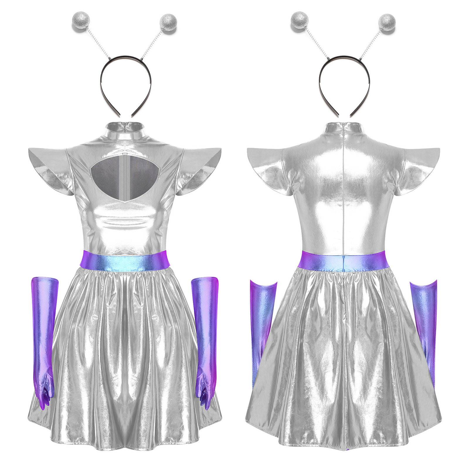 Women Shiny Alien Outerspace C - Shift Dress Sleeveless reseña y precio
