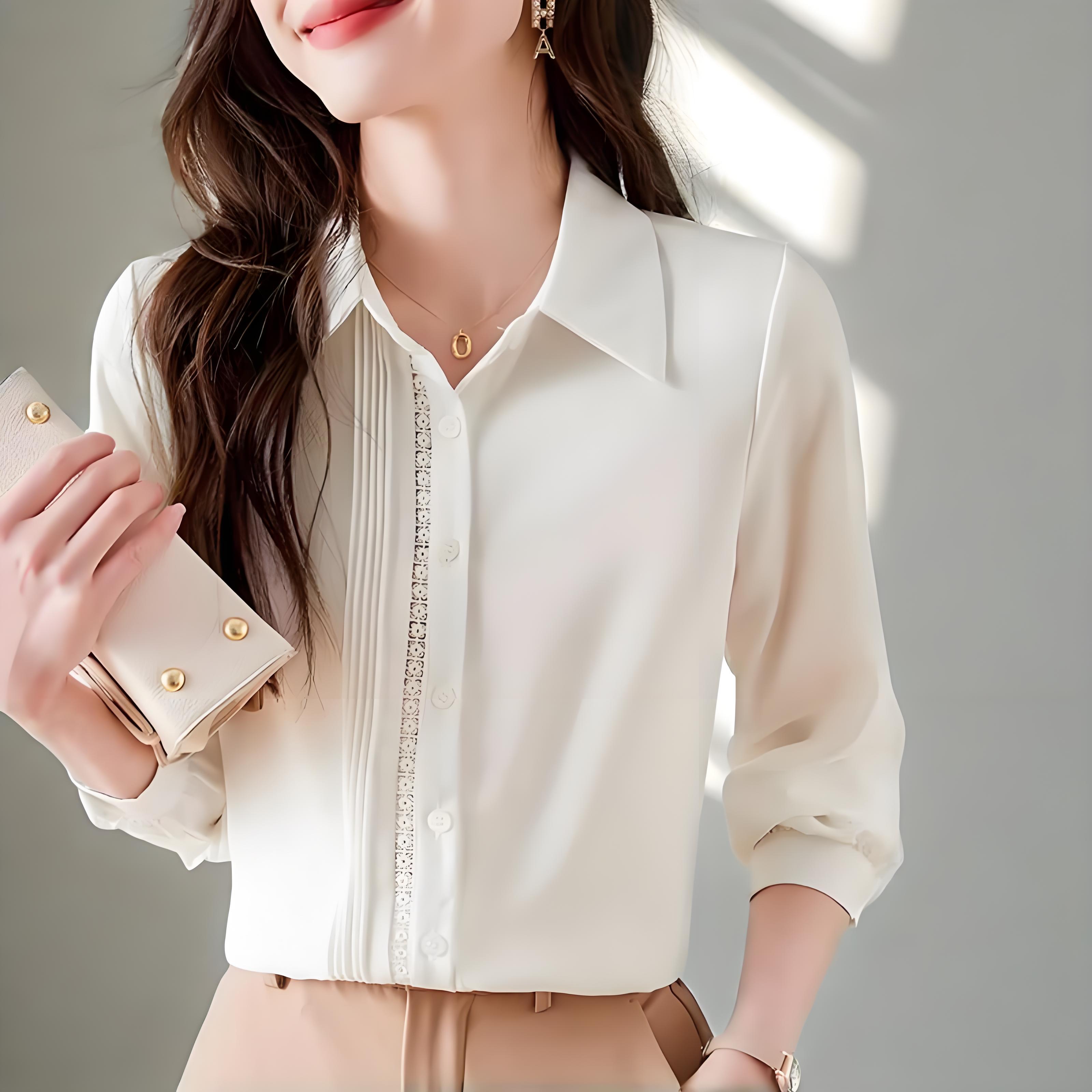White Shirt for Women Elegant  - Formal Wear For Women Xl reseña y precio