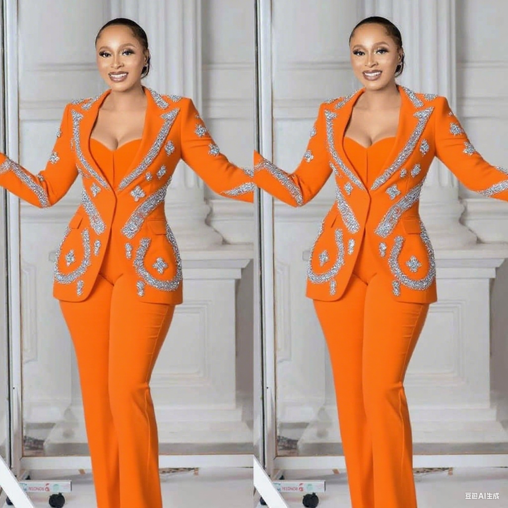 Luxury Women Pants Suits 2 Pcs - Women Formal Wear For Plus Size reseña y precio