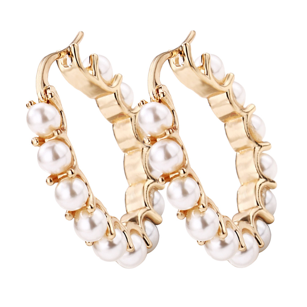1Pair Women Pearl Earrings Rou - Women Formal Wear With Jeans reseña y precio