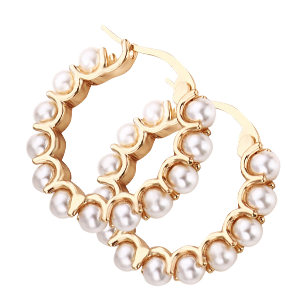 1Pair Women Pearl Earrings Rou - Women Formal Wear With Jeans reseña y precio
