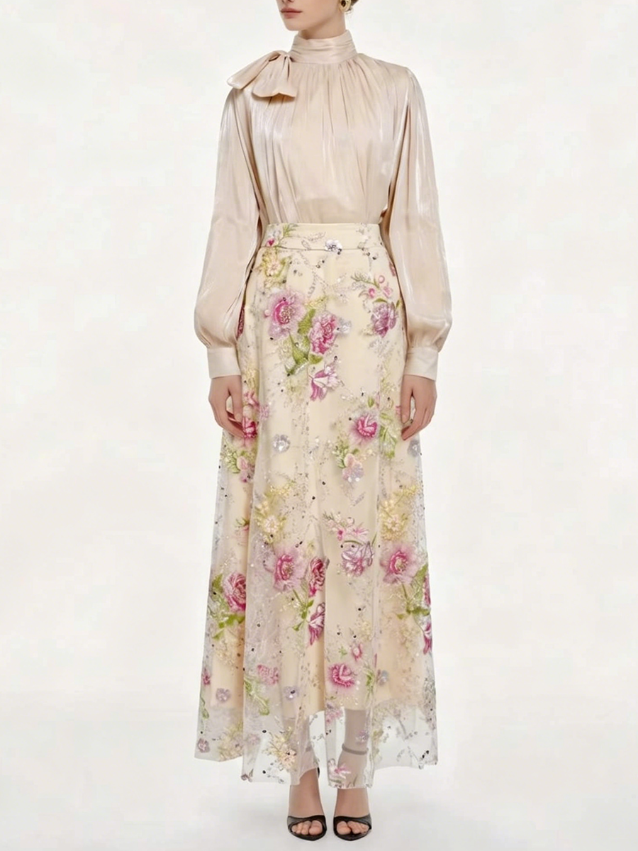 VGH Elegant Chic Black Floral  - Women Formal Wear Set reseña y precio