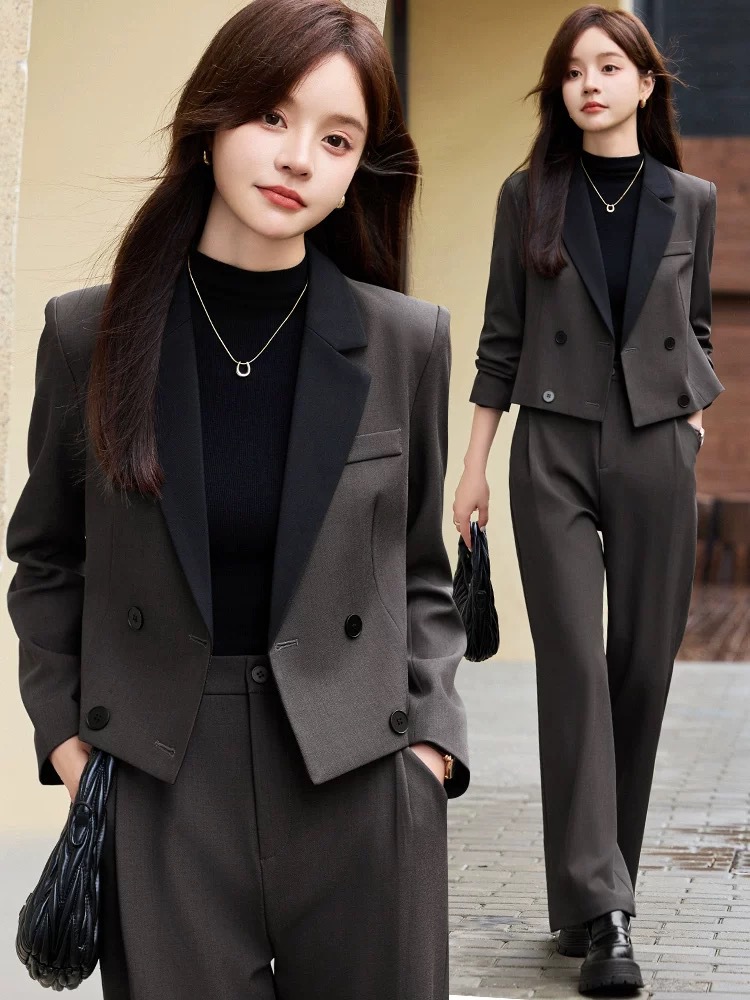 Gray short blazer for women, n - Women Formal Wear Pants reseña y precio