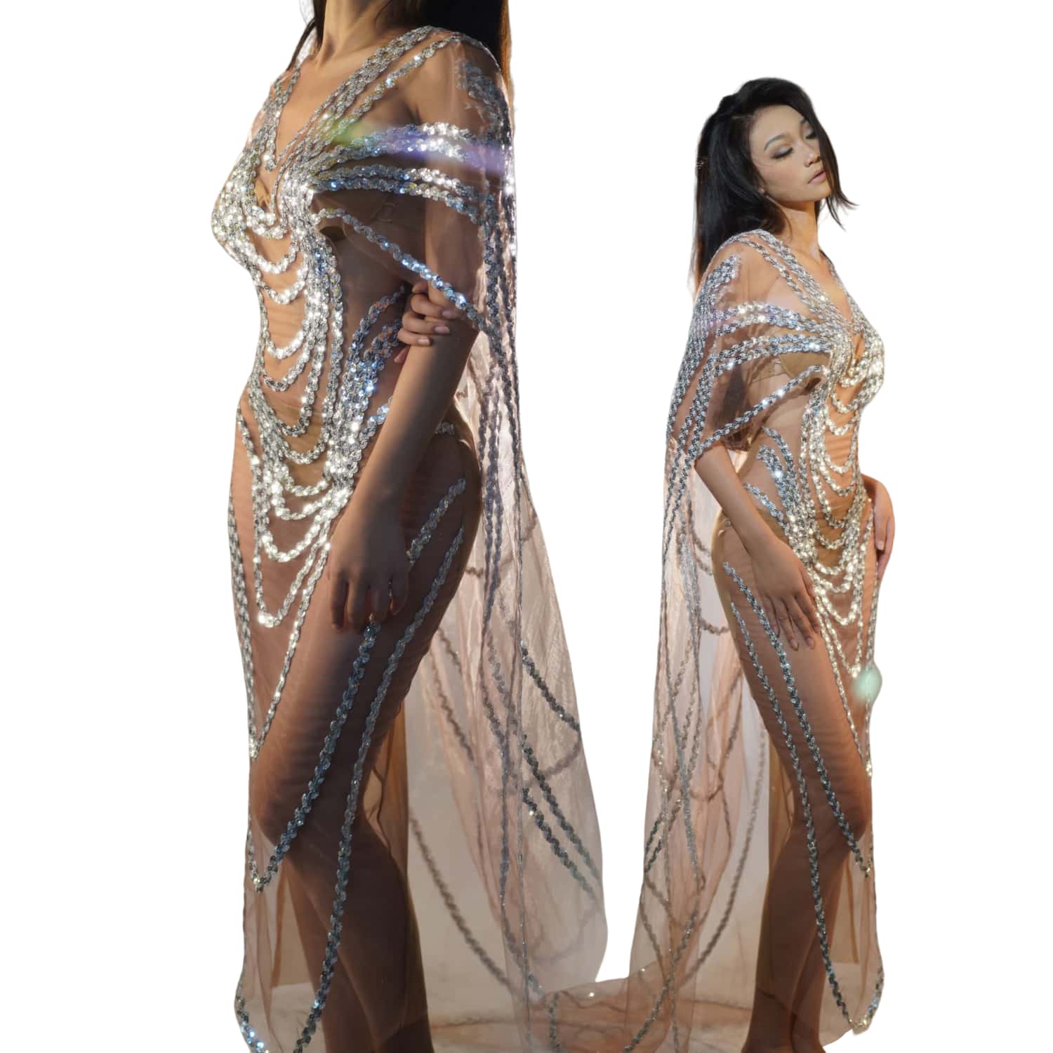 Silver Sequins Dress Birthday  - Shift Dress Sleeveless reseña y precio