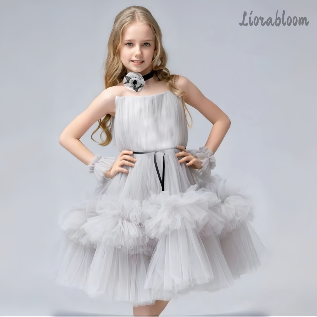 Girls' Exquisite Tulle Gown Cu - Formal Attire Woman reseña y precio