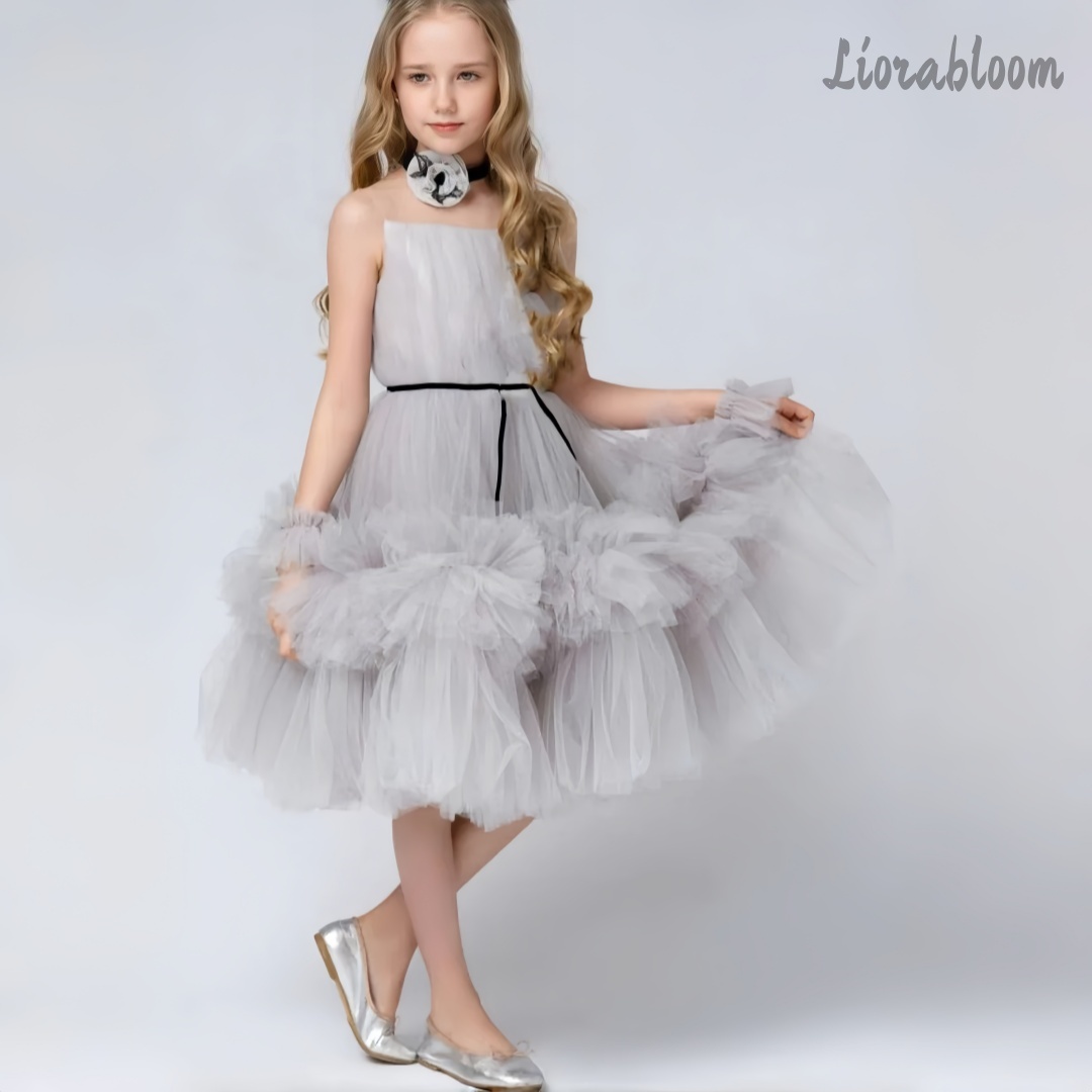 Girls' Exquisite Tulle Gown Cu - Formal Attire Woman reseña y precio