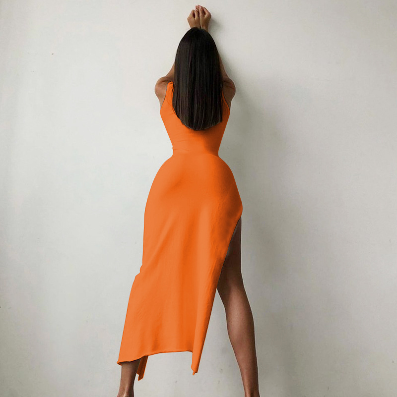 Y2k Sleeveless Orange Midi Wom - Formal Wear For Women Xl reseña y precio