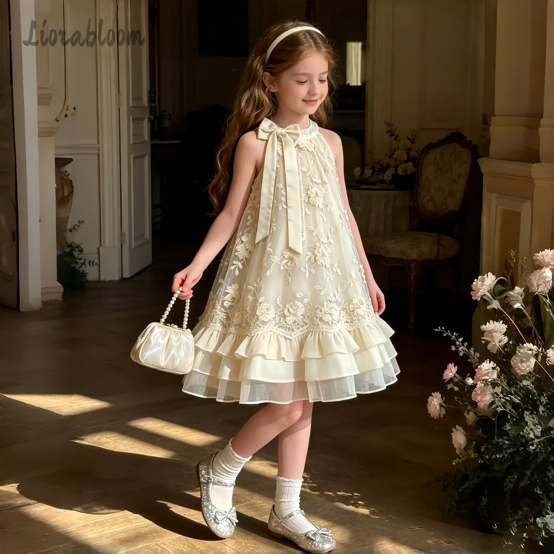 Girls Champagne Lace Tulle Dre - Formal Attire Woman reseña y precio