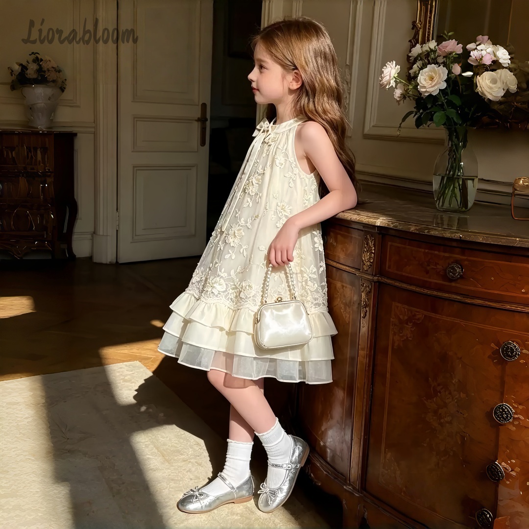 Girls Champagne Lace Tulle Dre - Formal Attire Woman reseña y precio