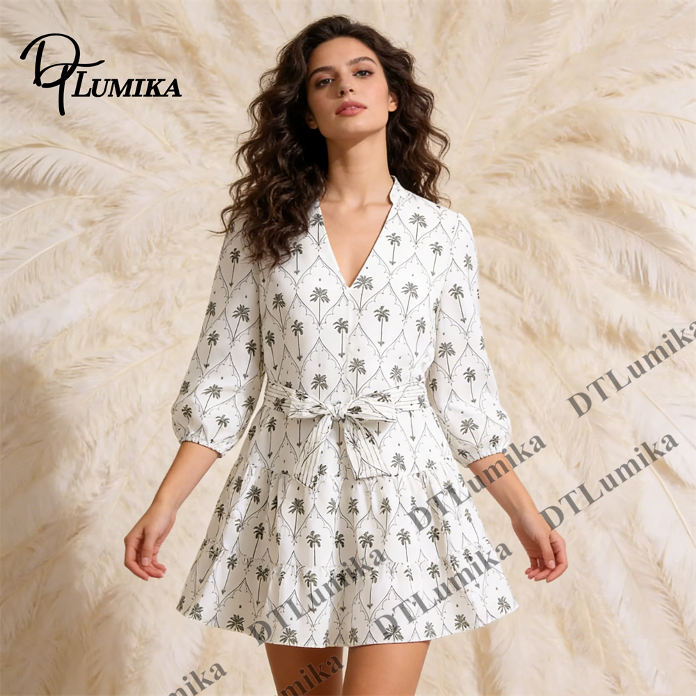 DTLumika Palm Tree Print Wrap  - Women'S Formal Resort Wear reseña y precio
